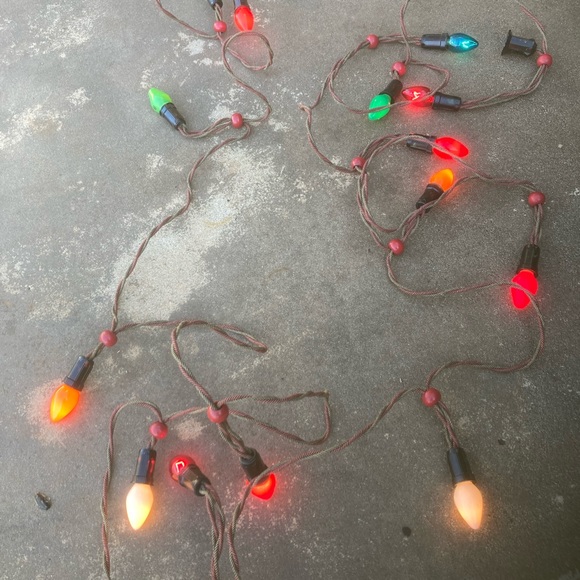 Other - Vintage 3 strings Xmas antique working light strings with bulbs.